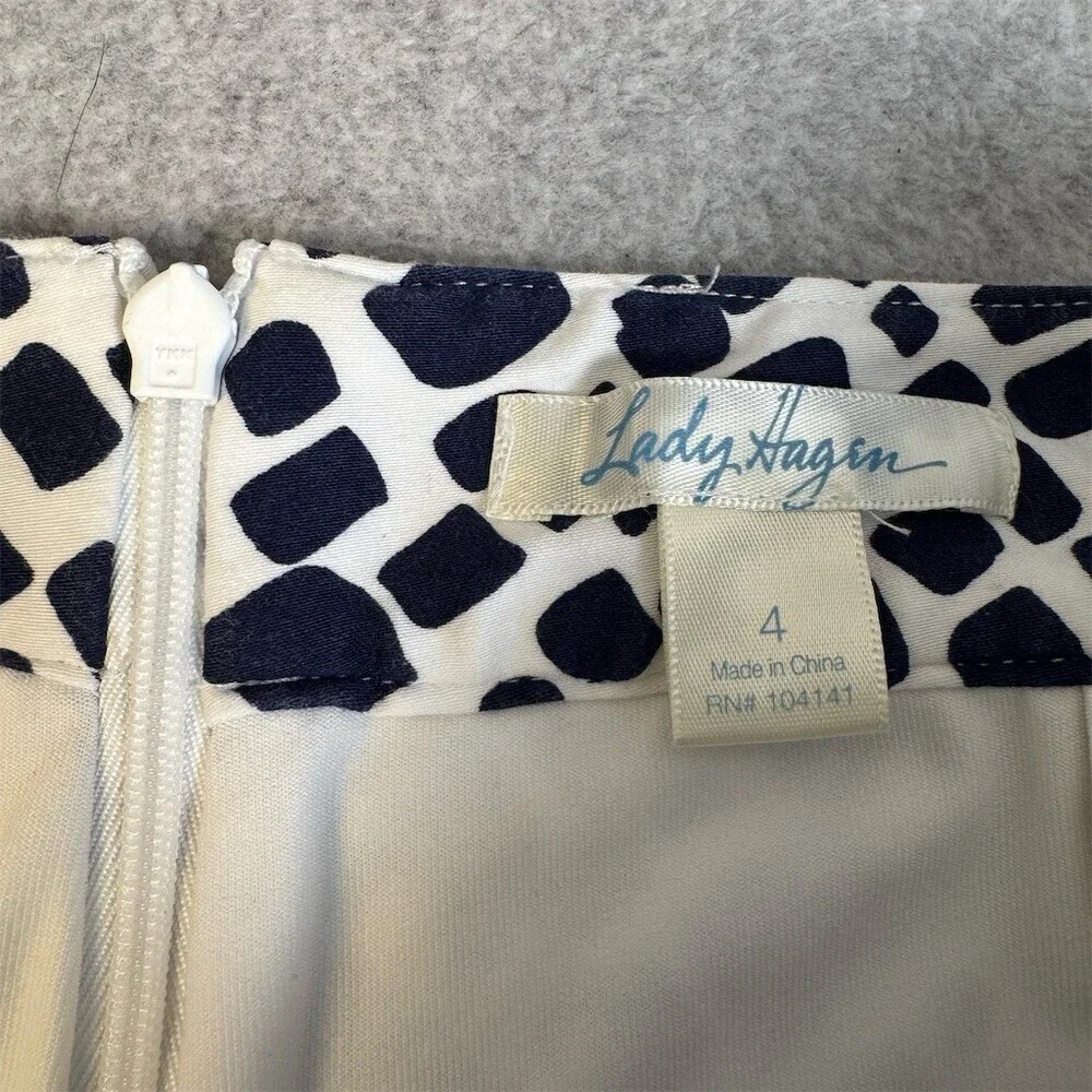 Lady Hagen Skort Womens Size 4 Navy & White Geometric Golf Tennis Shorts